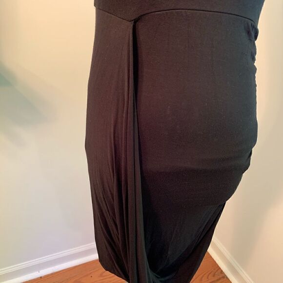 ASOS Black Sleeveless V-Neck Knit Dress Sz 4/Small - Picture 2 of 6